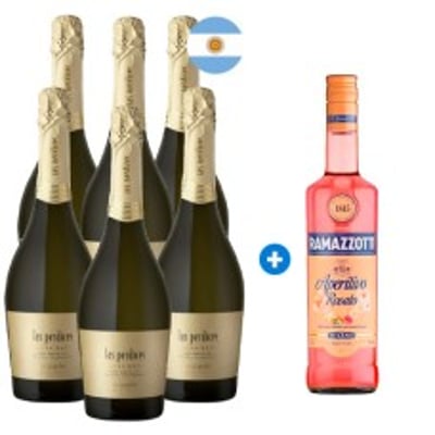 Caja 6 Espumante Las Perdices Extra Brut, Método Tradicional (+ Ramazzoti de Regalo) Semanal