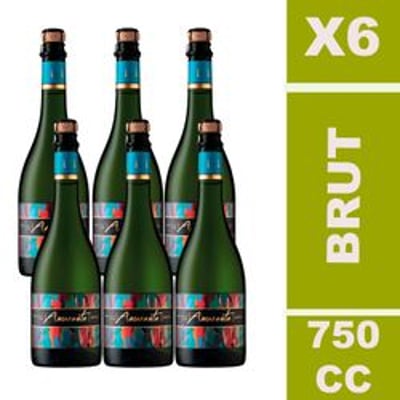 Caja 6 un. Espumante Amaranta Brut 13° Botella 750 cc