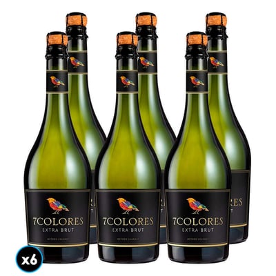 CAJA 7 COLORES EXTRA BRUT: 6x Espumante 7 Colores Extra Brut Charmat 750cc