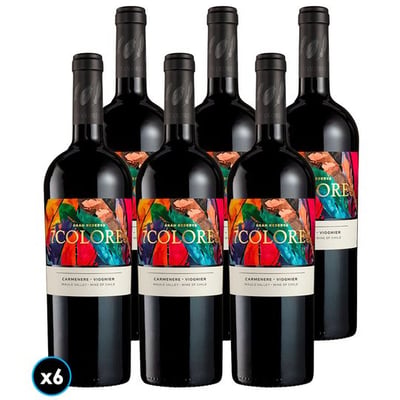 CAJA 7 COLORES GR (Carmenere-Viognier): 6x Vino 7 Colores Gran Reserva Carmenere-Viognier 750cc