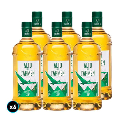 CAJA ALTO DEL CARMEN 1 LITRO: 6x Pisco Alto del Carmen 35 grados 1 Litro