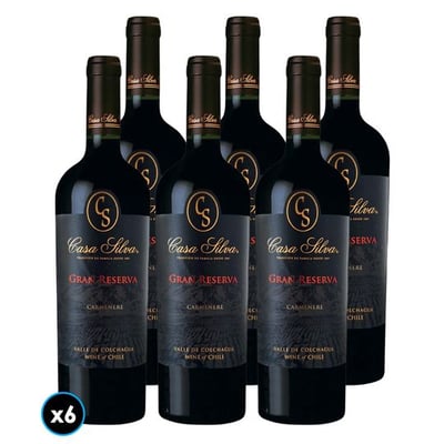CAJA CASA SILVA GR (Carmenere): 6x Vino Casa Silva Gran Reserva Carmenere 750cc