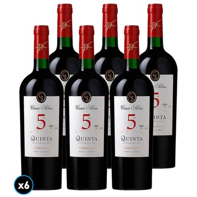 CAJA CASA SILVA QUINTA GENERACIÓN (Ensamblaje): 6x Vino Casa Silva Quinta Generación Ensamblaje 750cc