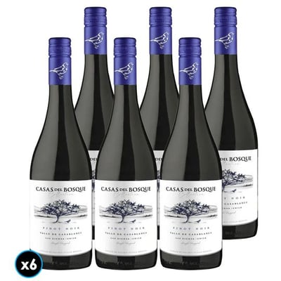 CAJA CASAS DEL BOSQUE COLLECTION (Pinot Noit): 6x Vino Casas del Bosque Collection Pinot Noir 750cc