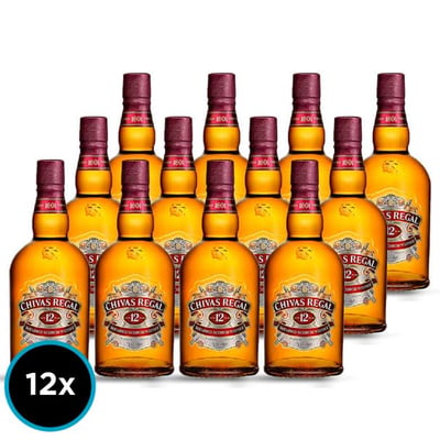 CAJA Chivas Regal 12 Años: 12x Whisky Chivas Regal 12 Años 750cc