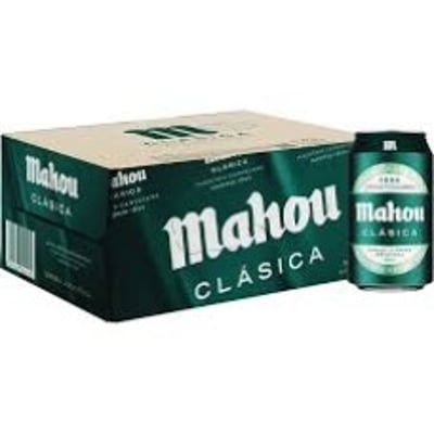 Caja de 12 unidades Cerveza MAHOU LATA CLASICA 330cc ($580 c/u)