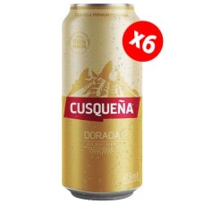 Caja de 6 unidades Cerveza Cusqueña 473cc ( $990 c/u)
