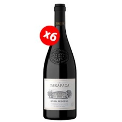 Caja de 6 unidades Gran Reserva Tarapacá Cabernet Sauvignon ($6.990 c/u) semanal