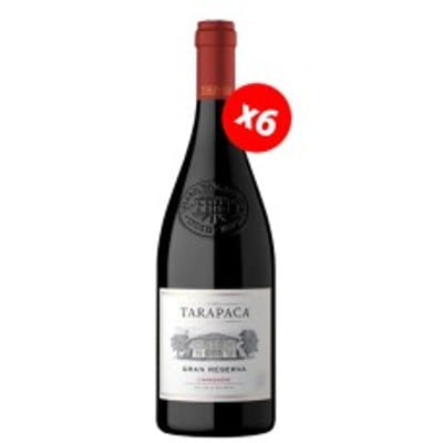 Caja de 6 unidades Gran Reserva Tarapacá Carmenere ($5.990 c/u)