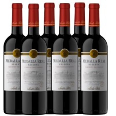 Caja de 6 unidades Medalla Real Reserva Cabernet Sauvignon ($3.590 c/u)