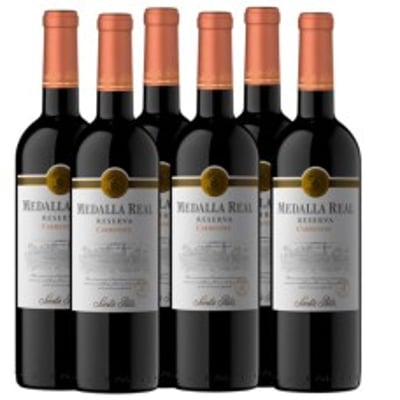 Caja de 6 unidades Medalla Real Reserva Carmenere ($3.590 c/u)