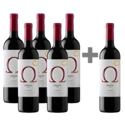 Caja de 6 unidades Omega, Viña Vik , Carmenere 5*6 ( PAGUE 5, LLEVE 6)