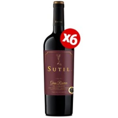 Caja de 6 unidades Sutil Gran Reserva Carmenere/Cabernet Sauvignon ($3.990 c/u)**