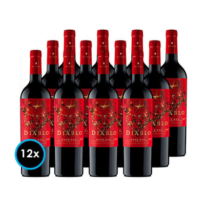CAJA DIABLO DARK RED: 12x Vinos Diablo Dark Red 750cc