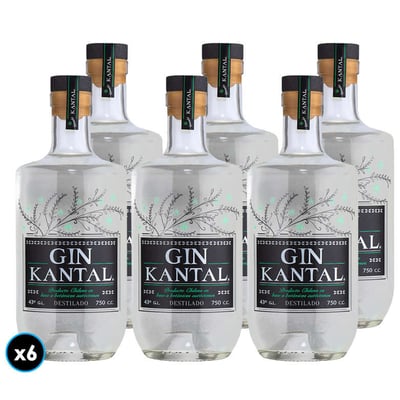 CAJA GIN KANTAL: 6x Gin Kantal 750cc 43º alc.