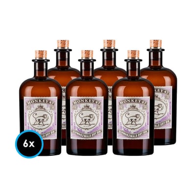 CAJA GIN MONKEY: 6x Gin Monkey 47ºalc. 500cc