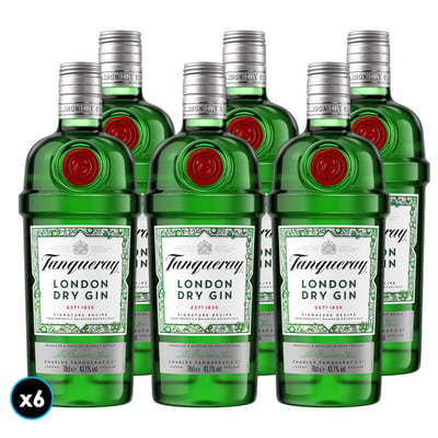 CAJA GIN TANQUERAY: 6x Gin Tanqueray 700cc 43.1ºalc.