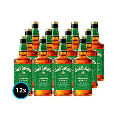 CAJA JACK APPLE 750cc: 12x Whiskey Jack Daniels Apple 750cc 35º alc.