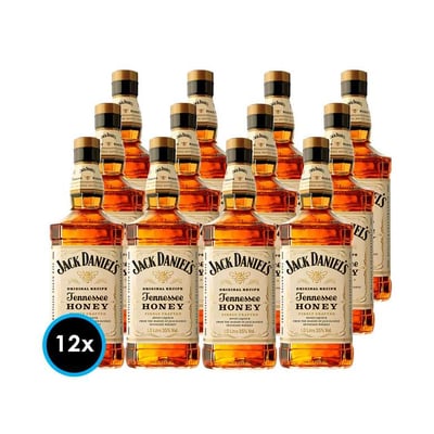 CAJA JACK DANIELS HONEY 1 Litro: 12x Whiskey Jack Daniels Honey 1 Litro
