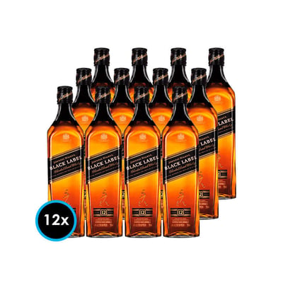 CAJA JW BLACK LABEL: 12x Whisky Johnnie Walker Black Label 750cc 40º alc.