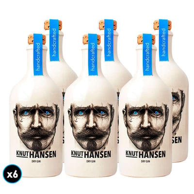 CAJA KNUT HANSEN: 6x Knut Hansen Dry Gin 500cc 42º alc.