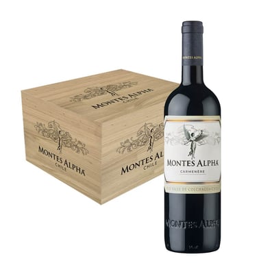 Caja Madera X6 – Vino Montes Alpha Carmenere