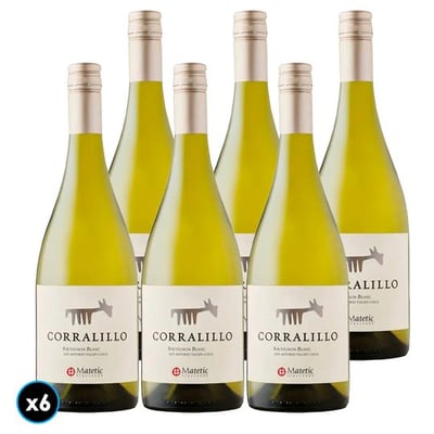 CAJA MATETIC CORRALILLO (Sauvignon Blanc): 6x Vino Matetic Corralillo Sauvignon Blanc 750cc