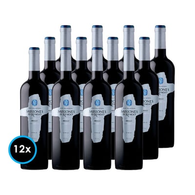 CAJA MISIONES DE RENGO (Merlot): 12x Vino Misiones de Rengo Merlot 750cc
