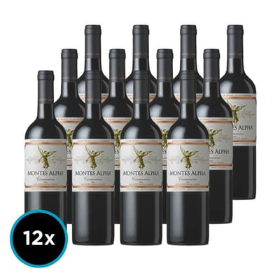 CAJA MONTES ALPHA (Carmenere): 12x Vino Montes Alpha Carmenere 750cc