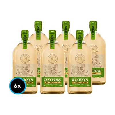 CAJA PISCO MAL PASO 35º: 6x Pisco MalPaso 1 Litro 35º alc.