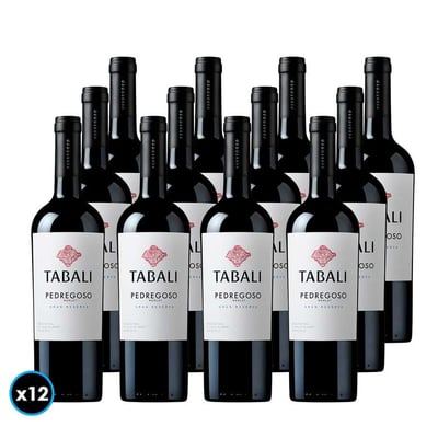 CAJA TABALI PEDREGOSO (Merlot): 12x Vino Tabali Pedregoso Gran Reserva Merlot 750cc