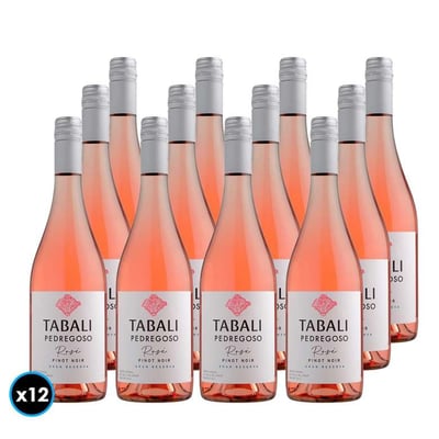CAJA TABALI PEDREGOSO (Rosé Pinot Noir): 12x Vino Tabali Pedregoso Gran Reserva Rosé Pinot Noir 750cc