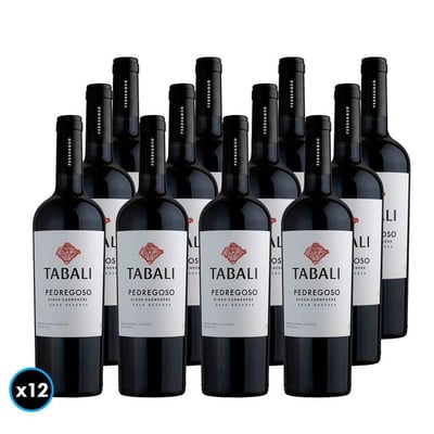 CAJA TABALI PEDREGOSO (Syrah-Carmenere): 12x Vino Tabali Pedregoso Gran Reserva Syrah-Carmenere 750cc
