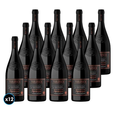 CAJA TARAPACÁ ETIQUETA NEGRA (Cabernet Sauvignon): 12x Vino Tarapacá Etiqueta Negra Cabernet Sauvignon 750cc
