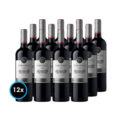 CAJA TARAPACA LEÓN (Carmenere): 12x Vino Tarapacá León Carmenere 750cc