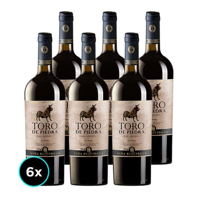 CAJA TORO DE PIEDRA GRAN RESERVA (Carmenere): 6x Vino Toro de Piedra Gran Reserva Carmenere 750cc