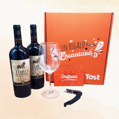 Caja Tost Vino Toro de Piedra Premium