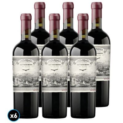 CAJA UNDURRAGA RED FIELD (Blend): 6x Vino Undurraga Red Field Blend 750cc