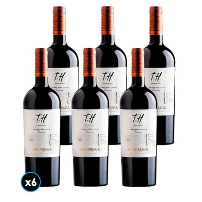 CAJA UNDURRAGA TH (Carmenere): 6x Vino Undurraga TH Peumo Carmenere 750cc