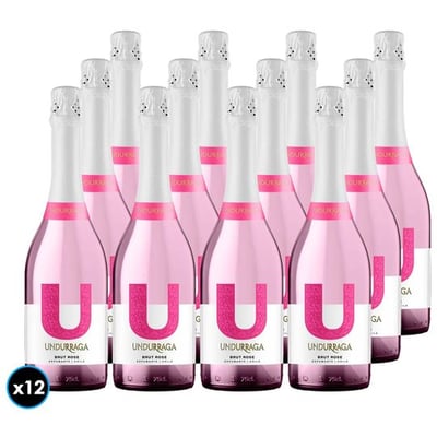 CAJA UNDURRAGA U BRUT ROSÉ: 12x Espumante Undurraga U Brut Rose 750cc 12°alc.