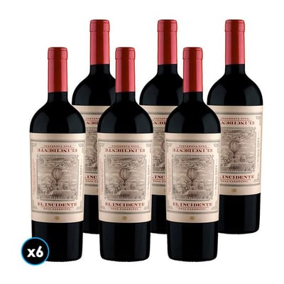 CAJA VIU MANENT EL INCIDENTE (Carmenere): 6x Vino Viu Manent El Incidente Carmenere 750cc