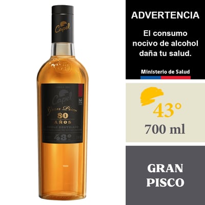 Capel Gran Pisco 43° 750 Ml.