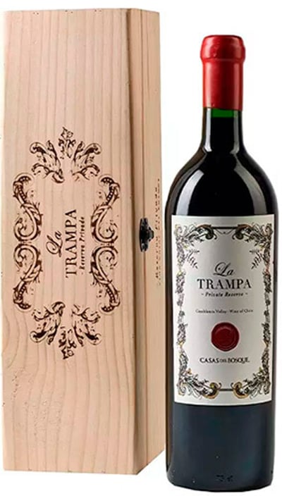 Casas Del Bosque La Trampa Ensamblaje Tinto 2023 En Caja De Madera