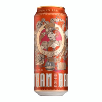 Cerveza Alemana Steam Brew German Red - Lata 500cc