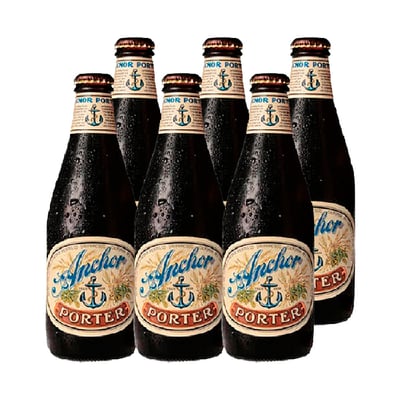 Cerveza Anchor Porter Botella 355cc X6