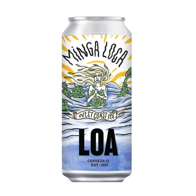 Cerveza artesanal Loa minga loca ipa lata 470 cc