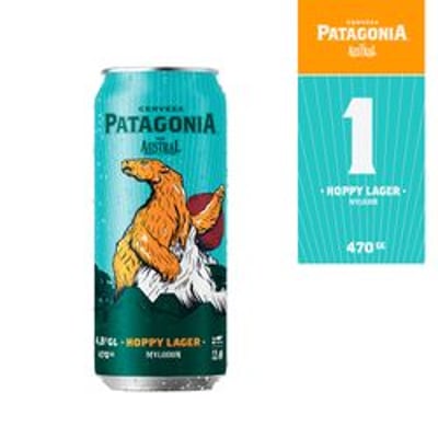 Cerveza Austral Patagonia Hoppy Lager 4.8° 470 cc