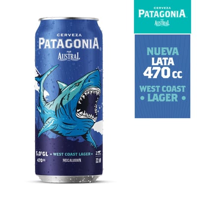 Cerveza Austral patagonia lager lata 470 cc