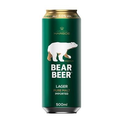 Cerveza Bear Beer Lager Lata 500 Cc