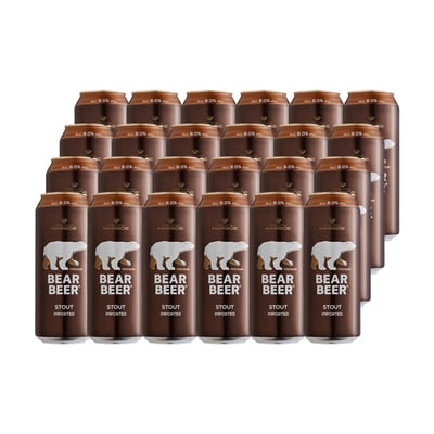 Cerveza Bear Beer Stout Lata 500cc X24